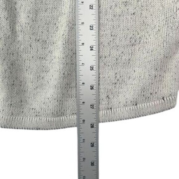 Never Lose Hedge Colorblock Gray & Beige Knit Long Sleeve Hoodie Sweater Size M - Picture 7 of 7